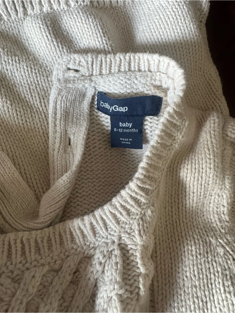 Cream Cable-Knit Baby Sweater - Gap Baby